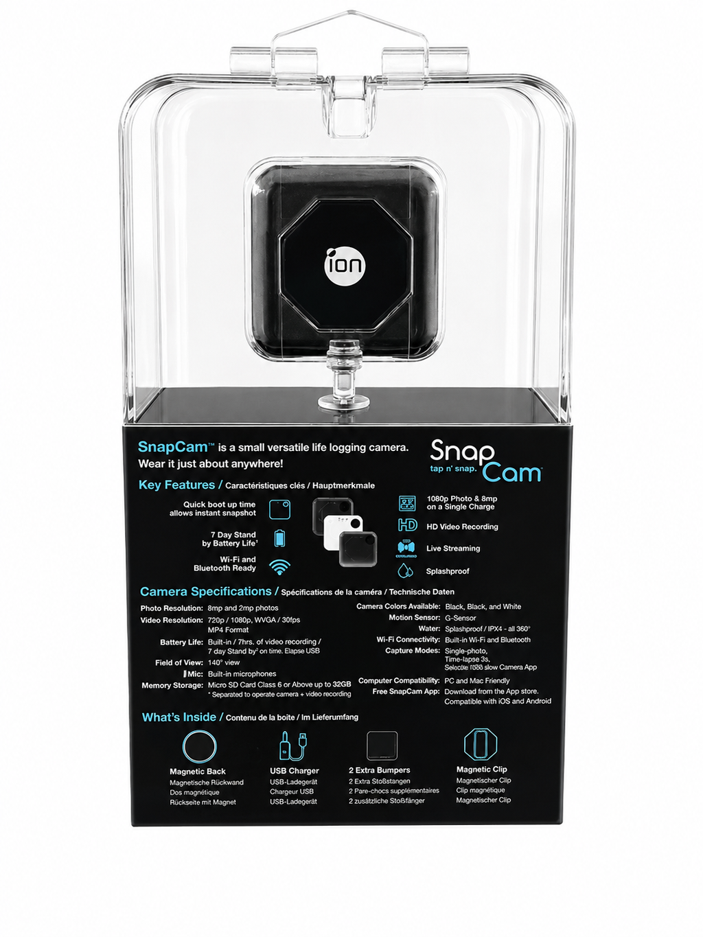 ION SnapCam Wearable HD Action Camera – New in Package