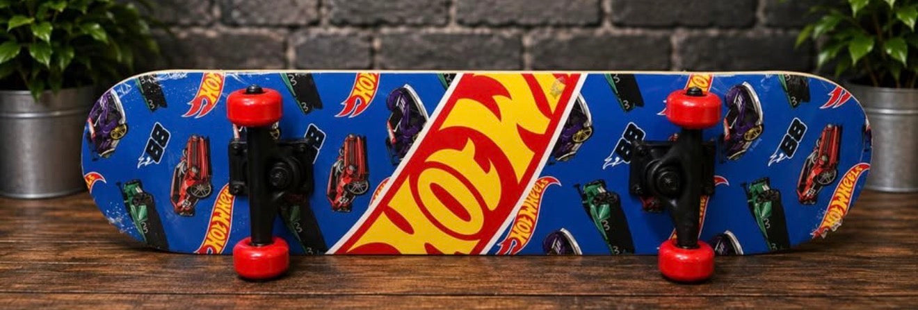 Hot Wheels Complete Skateboard – Brand New | Red Wheels